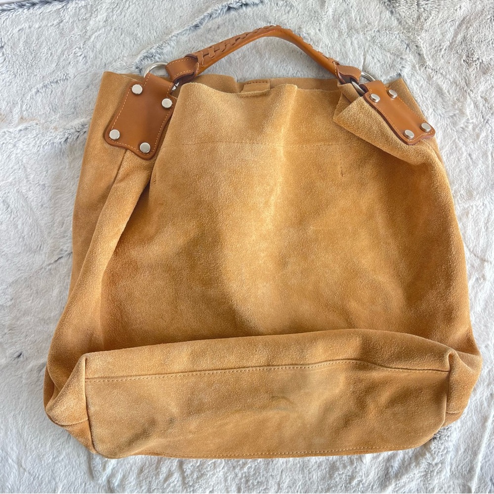 MAURIZIO TAIUTI Suede Leather Tan Color Hobo Bag - Picture 7 of 13